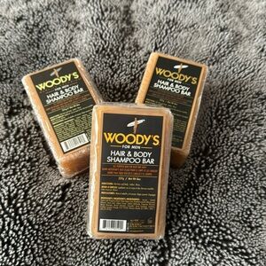 Hair & Body Shampoo Bar - woody’s for men  (3 bars)